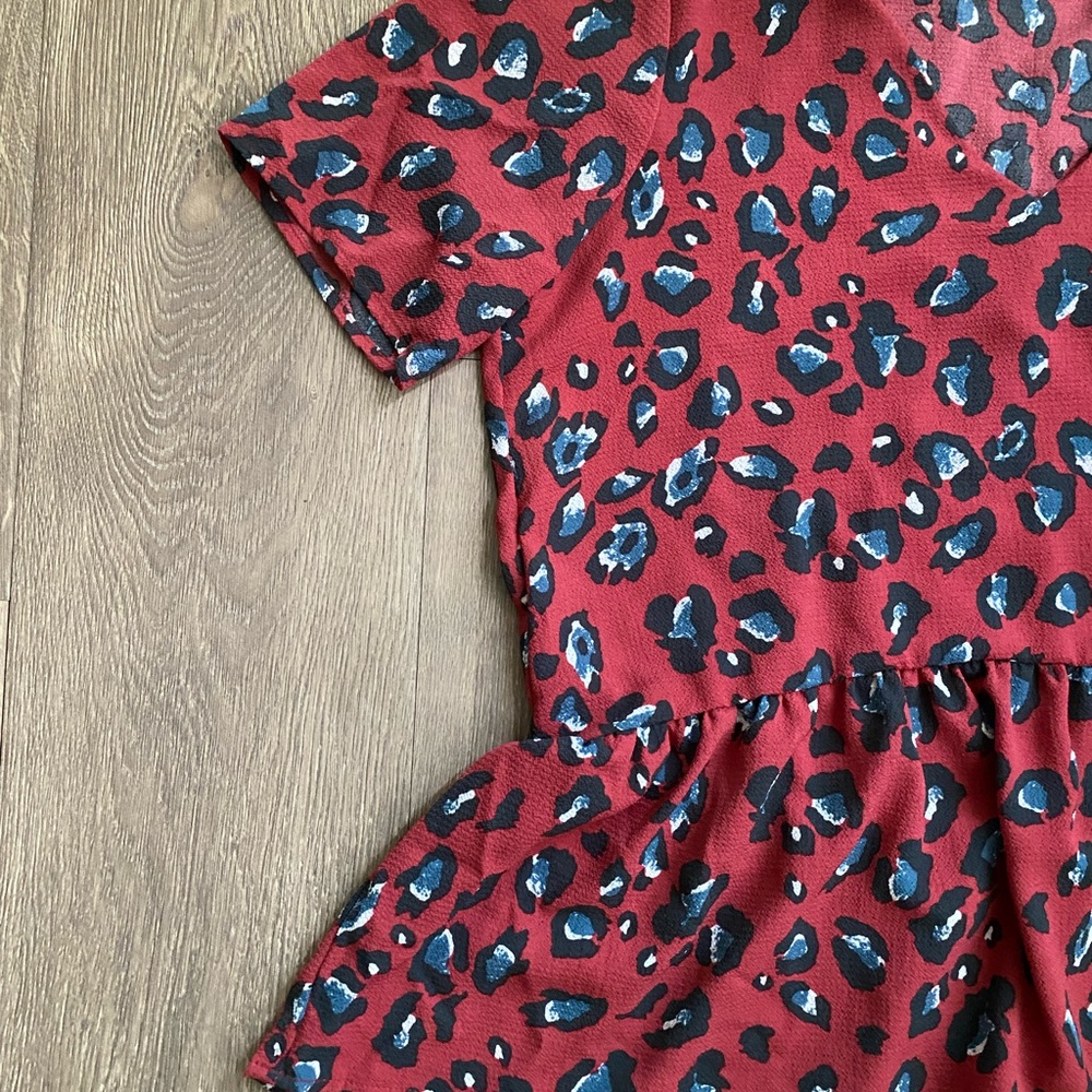 Leopard VICI Peplum Blouse - Picture 4 of 7